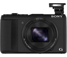 Sony Cybershot DSC-HX50 voorzijde met flitser